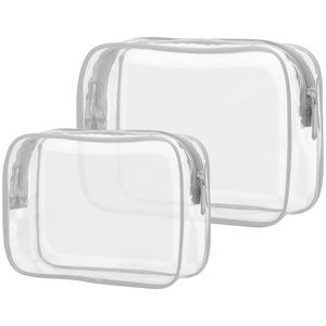 Clear Makeup Bag - 2 Packs Tsa Approved Toiletry Bag For Women Quart Size😊